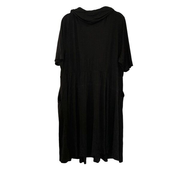 Torrid Cowl Neck Skater Dress Super Soft Knits Black Solid Stretchy Fall 2X - Picture 3 of 8
